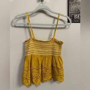 Mustard Ruffled Tank